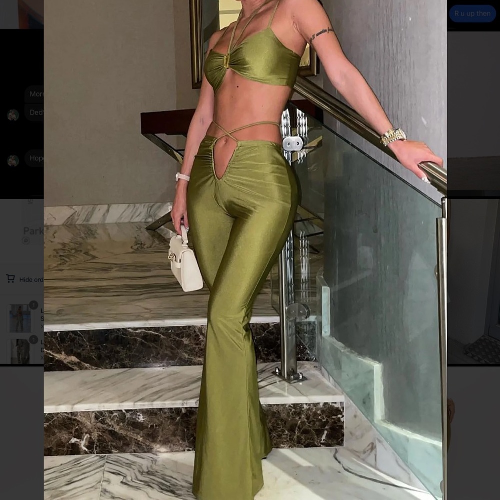 Olive two piece set brand new with tags